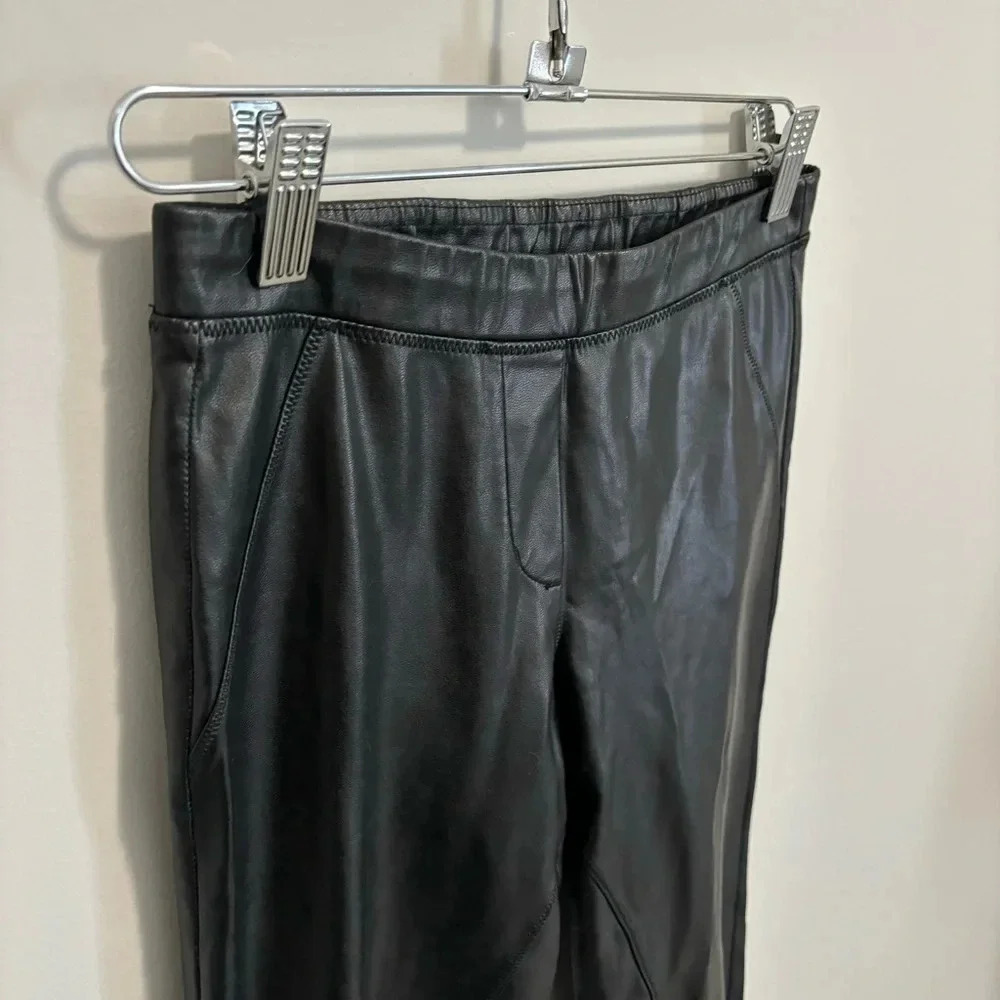Aritzia Wilfred Free Rebelle Black Vegan Faux Leather  Pants Leggings XS - Picture 7 of 14